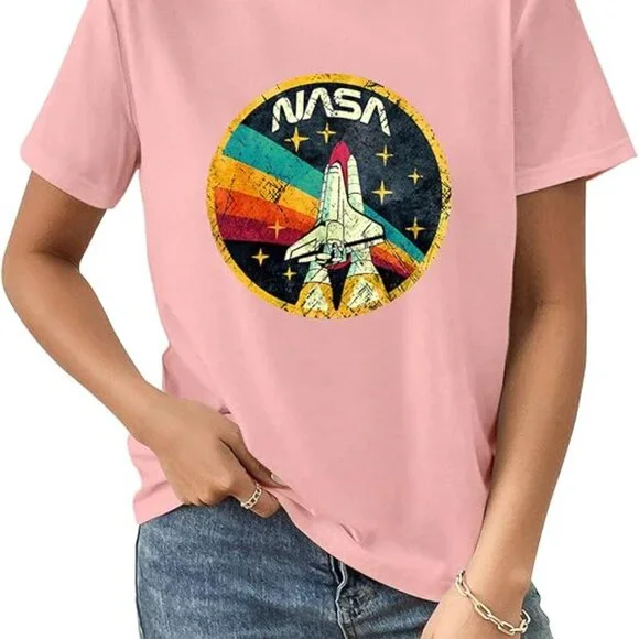 Women Vintage Space Shuttle Graphic T-Shirt (S-XL) - Picture 4 of 15